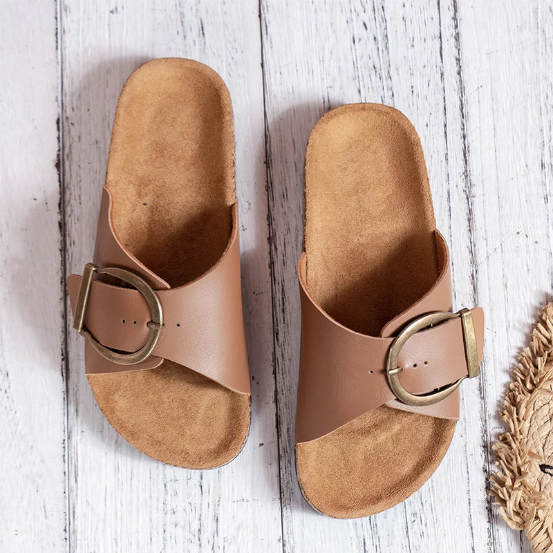 Pure Comfort Buckle Slippers