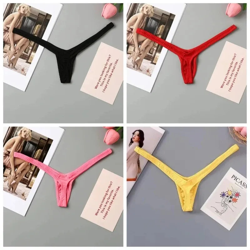 LunaSilk™ 4-Pack Seamless Cotton Thongs – Breathable, Invisible & All-Day Comfort