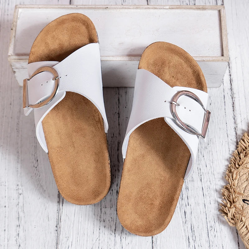 Pure Comfort Buckle Slippers