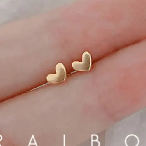 Small Gold-Plated Butterfly Heart Tragus Helix Studs