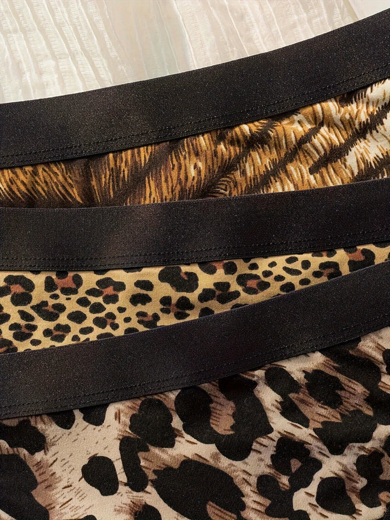6-Pack Women’s Animal Print Thongs – Leopard Zebra Tiger Cotton Sporty Underwear Set