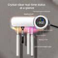 UV Toothbrush Sanitizer and Holder - Rechargeable Wall-Mount Toothbrush Cleaner with 20-Min Quick Dry, Family Bathroom Oral Care Organizer
