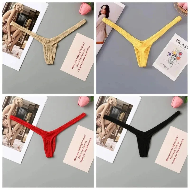 LunaSilk™ 4-Pack Seamless Cotton Thongs – Breathable, Invisible & All-Day Comfort