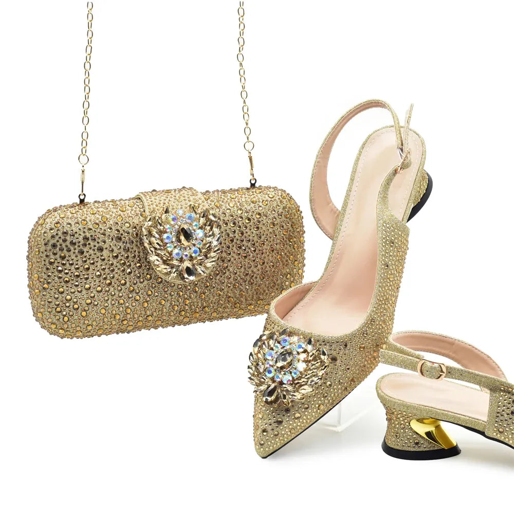 Royal Crystal Elegance Shoe & Bag Set