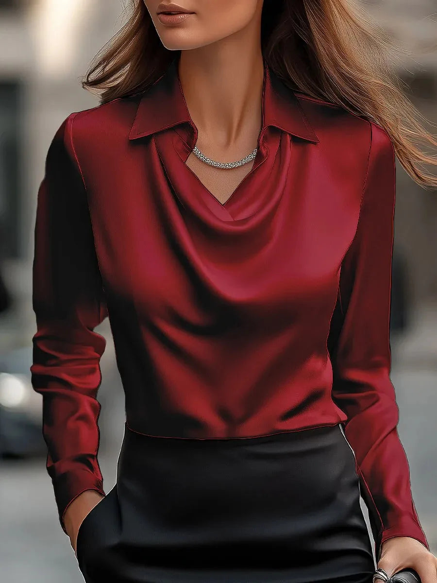 LuxeLine Swing Collar Top