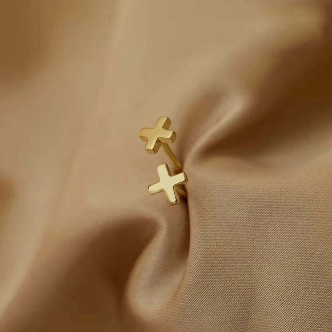 Small Gold-Plated Butterfly Heart Tragus Helix Studs