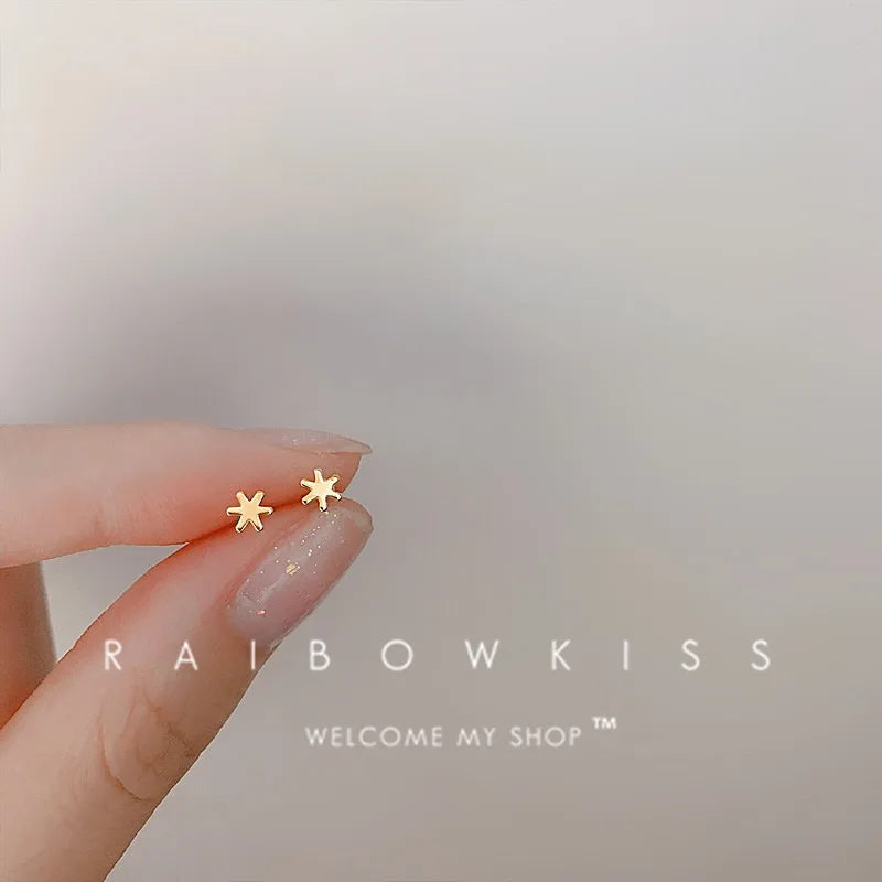 Small Gold-Plated Butterfly Heart Tragus Helix Studs