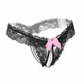 Sensual Lace & Pearl Triangle Thong