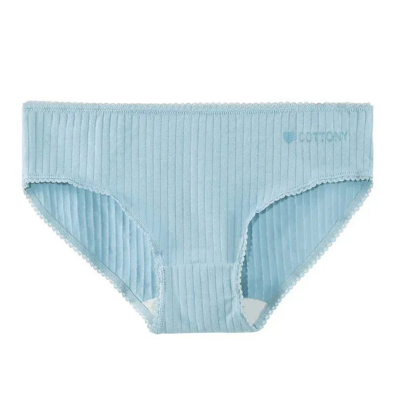 5-Pack Women’s Cotton Briefs – Soft Breathable Mid-Waist Thin Summer Underwear Set