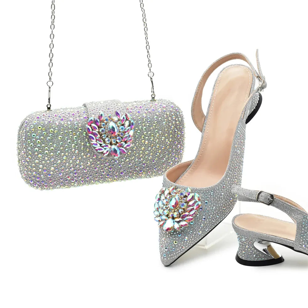 Royal Crystal Elegance Shoe & Bag Set