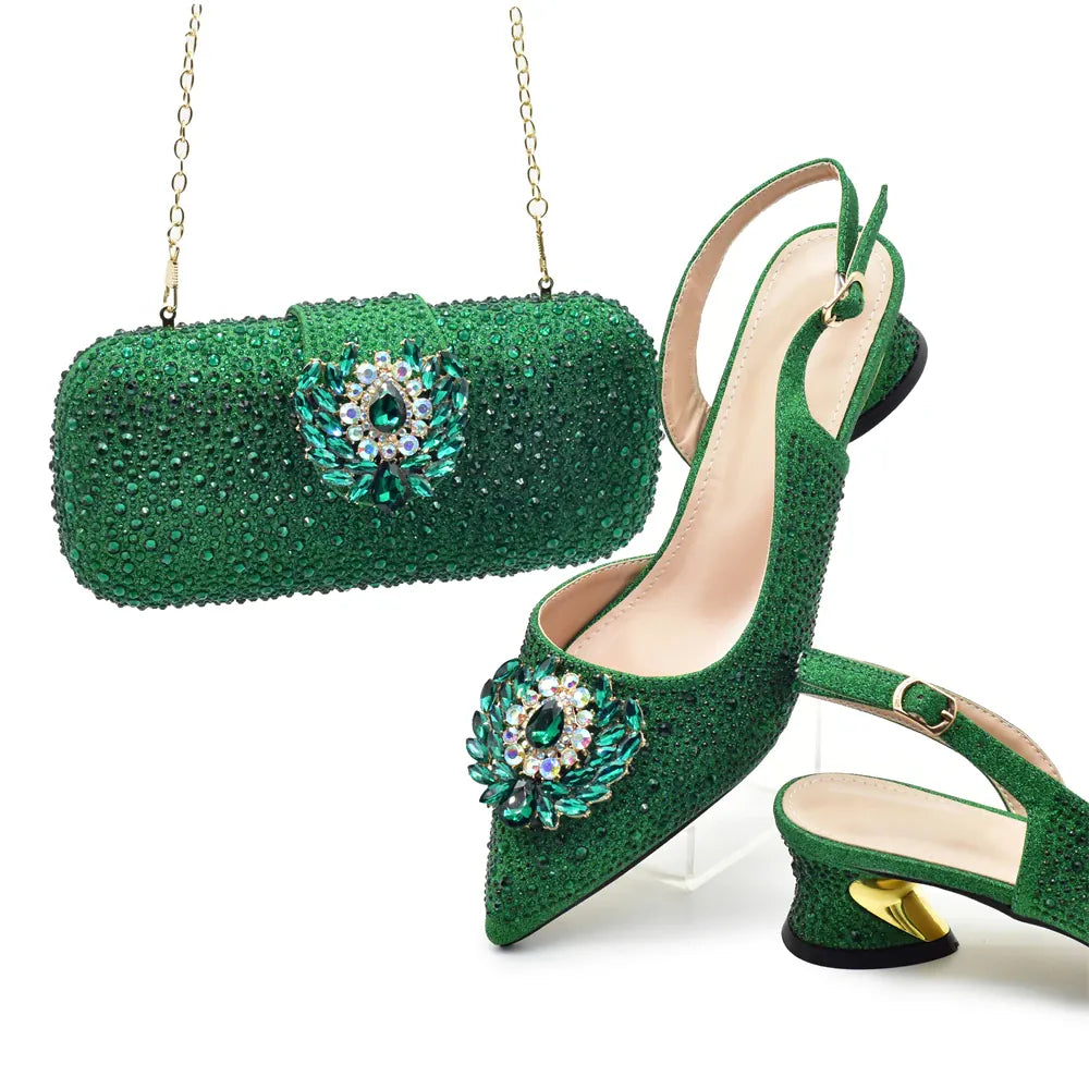 Royal Crystal Elegance Shoe & Bag Set
