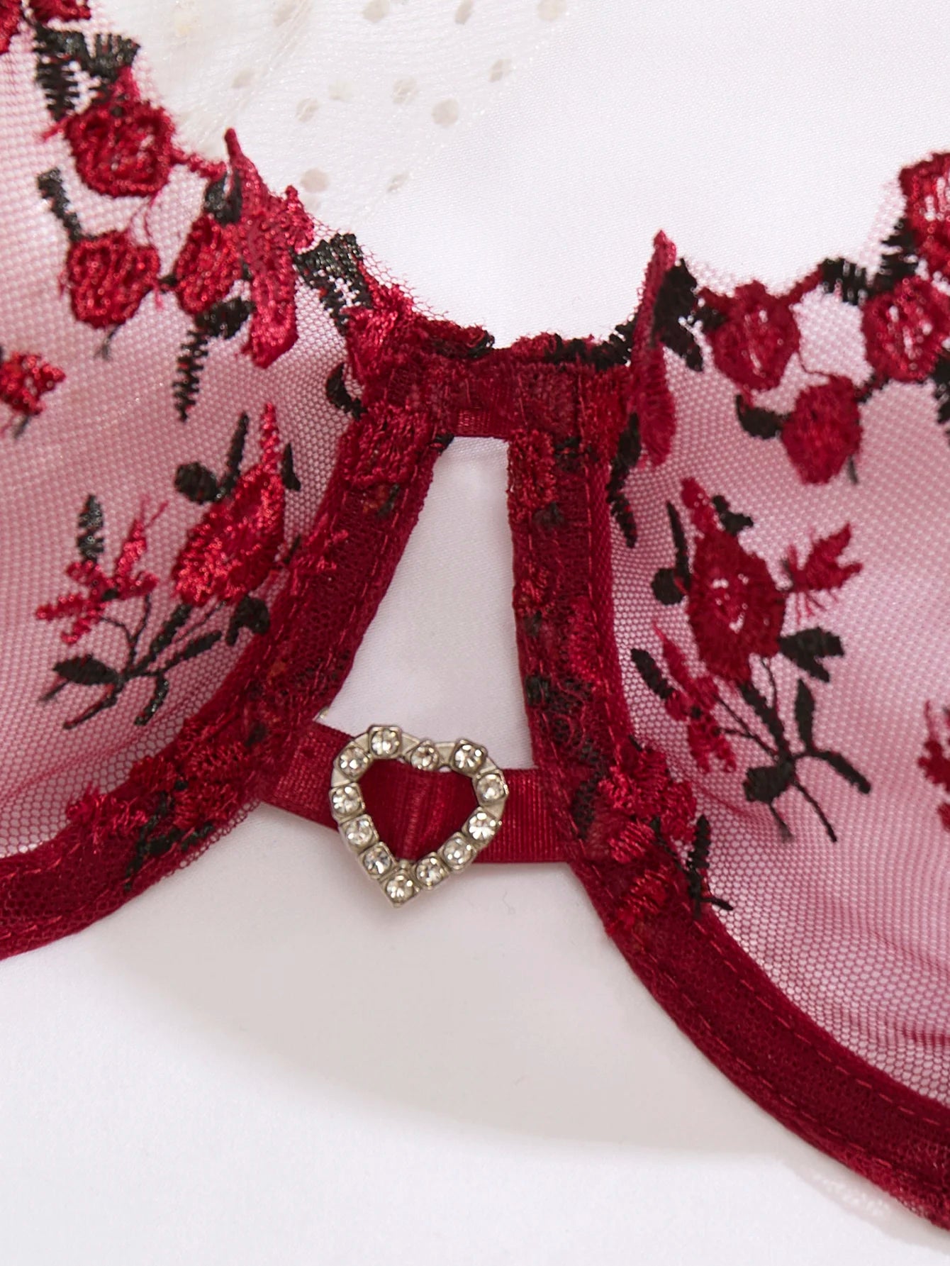 Crimson Heart Whisper Lingerie Set
