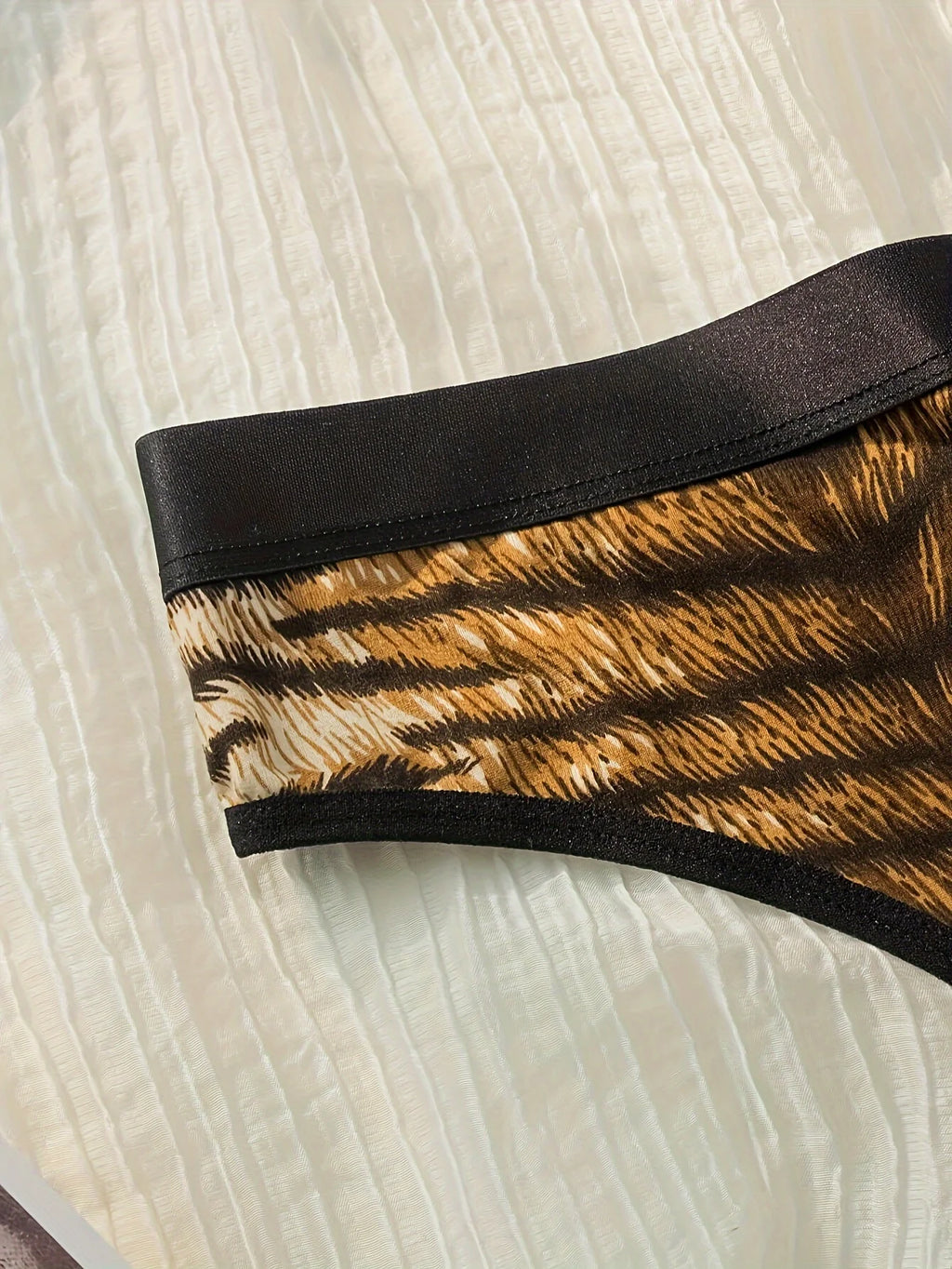 6-Pack Women’s Animal Print Thongs – Leopard Zebra Tiger Cotton Sporty Underwear Set