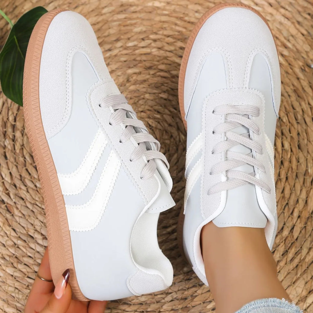Leopard Print Shimmer Sneakers – Stylish Lace-Up Casual Shoes